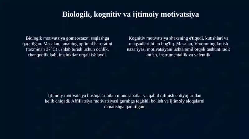 Motivatsiya nazariyalarining evolyutsiyasi va asosiy yo'nalishlari 4