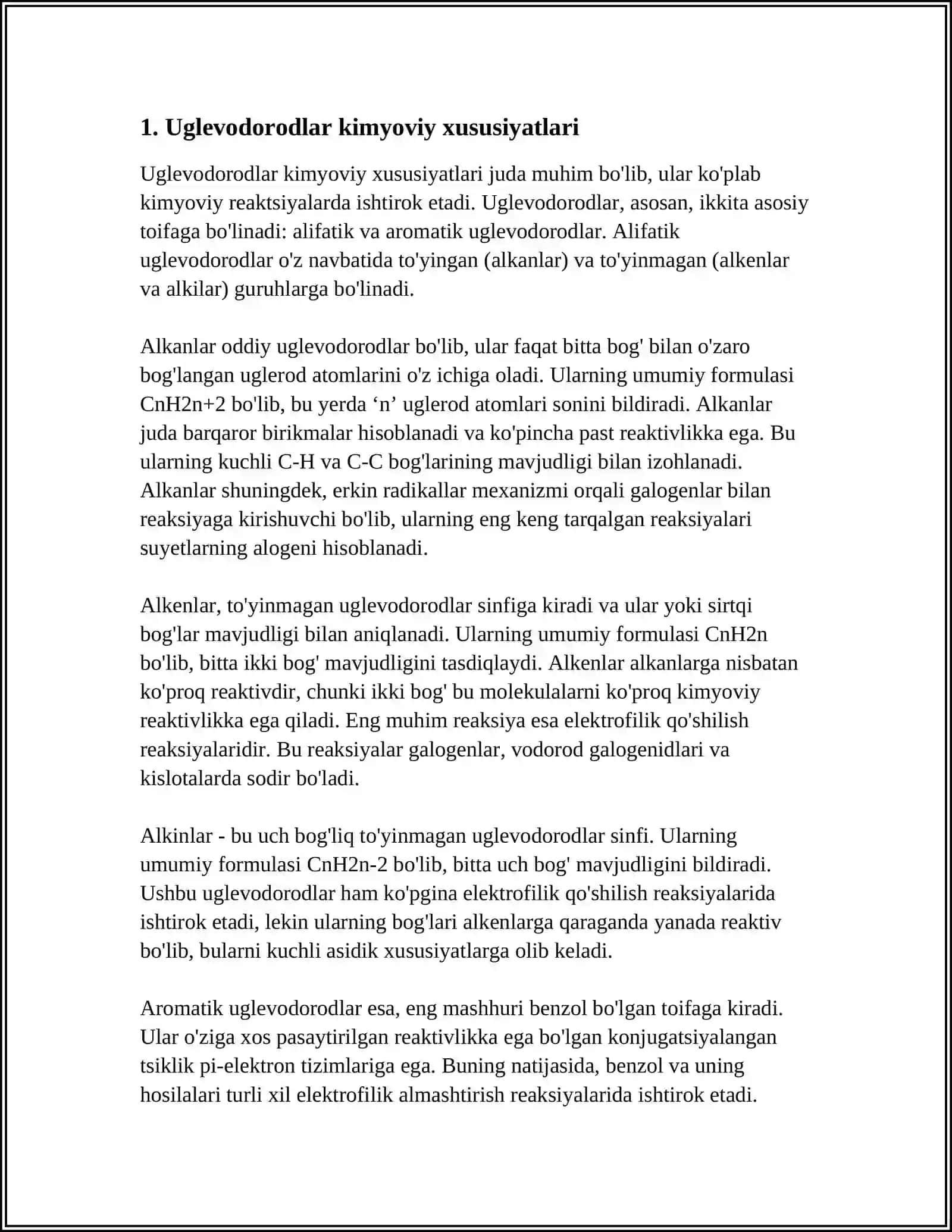 Uglevodorodlar kimyoviy xususiyatlari 4