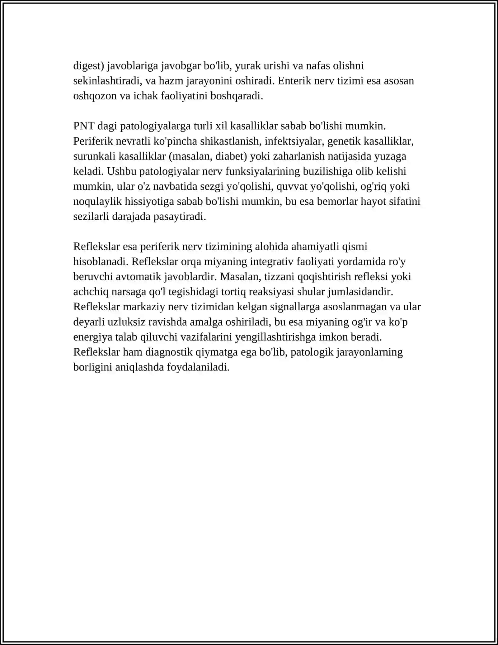 PERFERIK NERV SISTEMASINING FIZIOLOGIYASI VA PATOLOGIYASI REFLEKSLAR VA ULARNING TURLARI 4