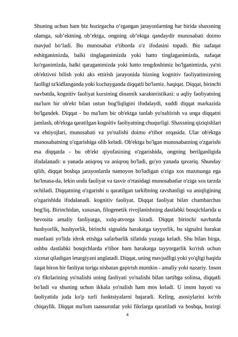 DIQQATNING FUNKSIYALARI, TURLARI, ASOSIY XUSUSIYATLARI 4