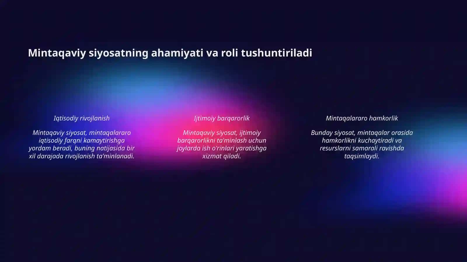 Davlatning mintaqaviy siyosati va hududlarni rivojlantirish istiqbollari 4