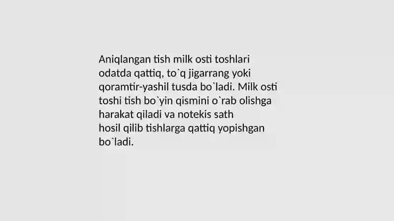 Milk osti tish toshlarining parodontitlar hosil bo'lishidagi ahamiyati 4