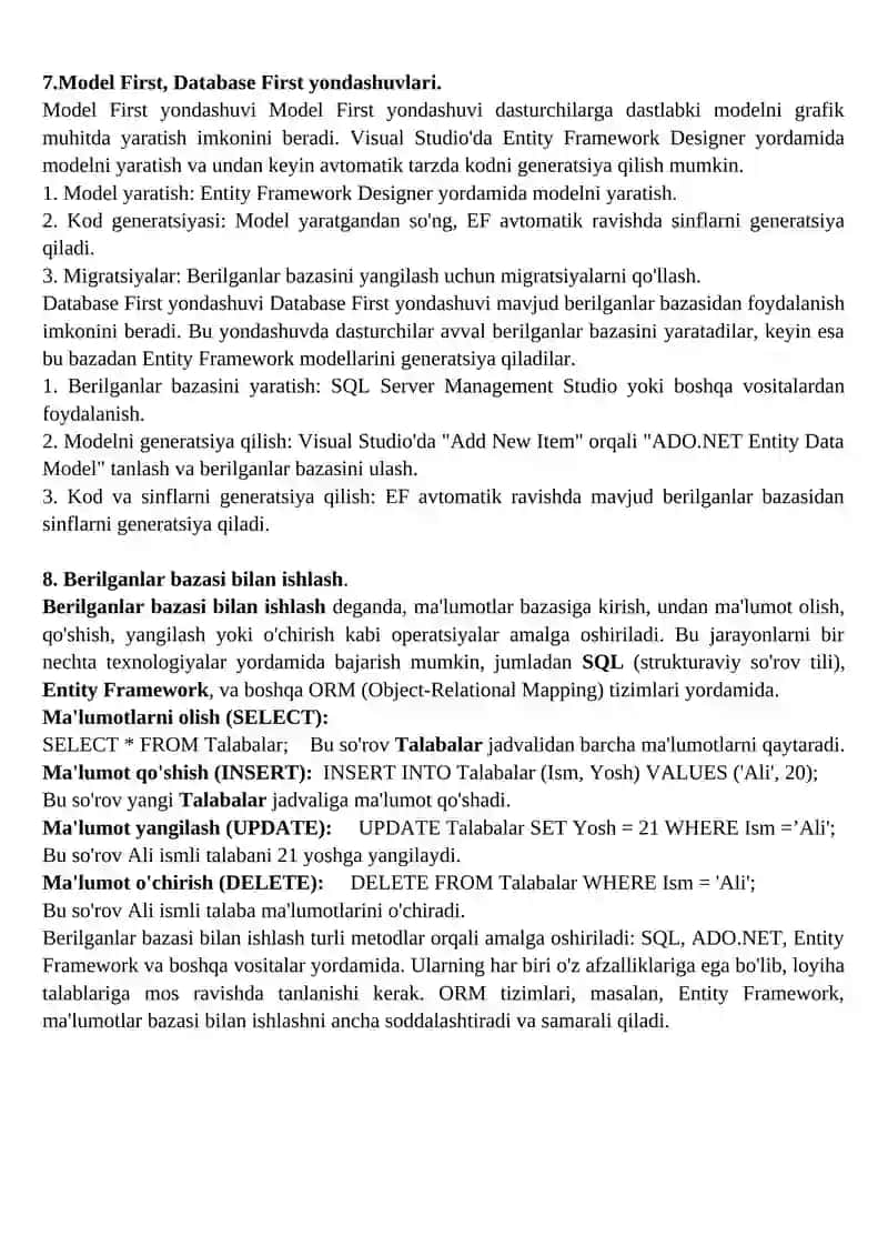 LINQ va uning turlari 4