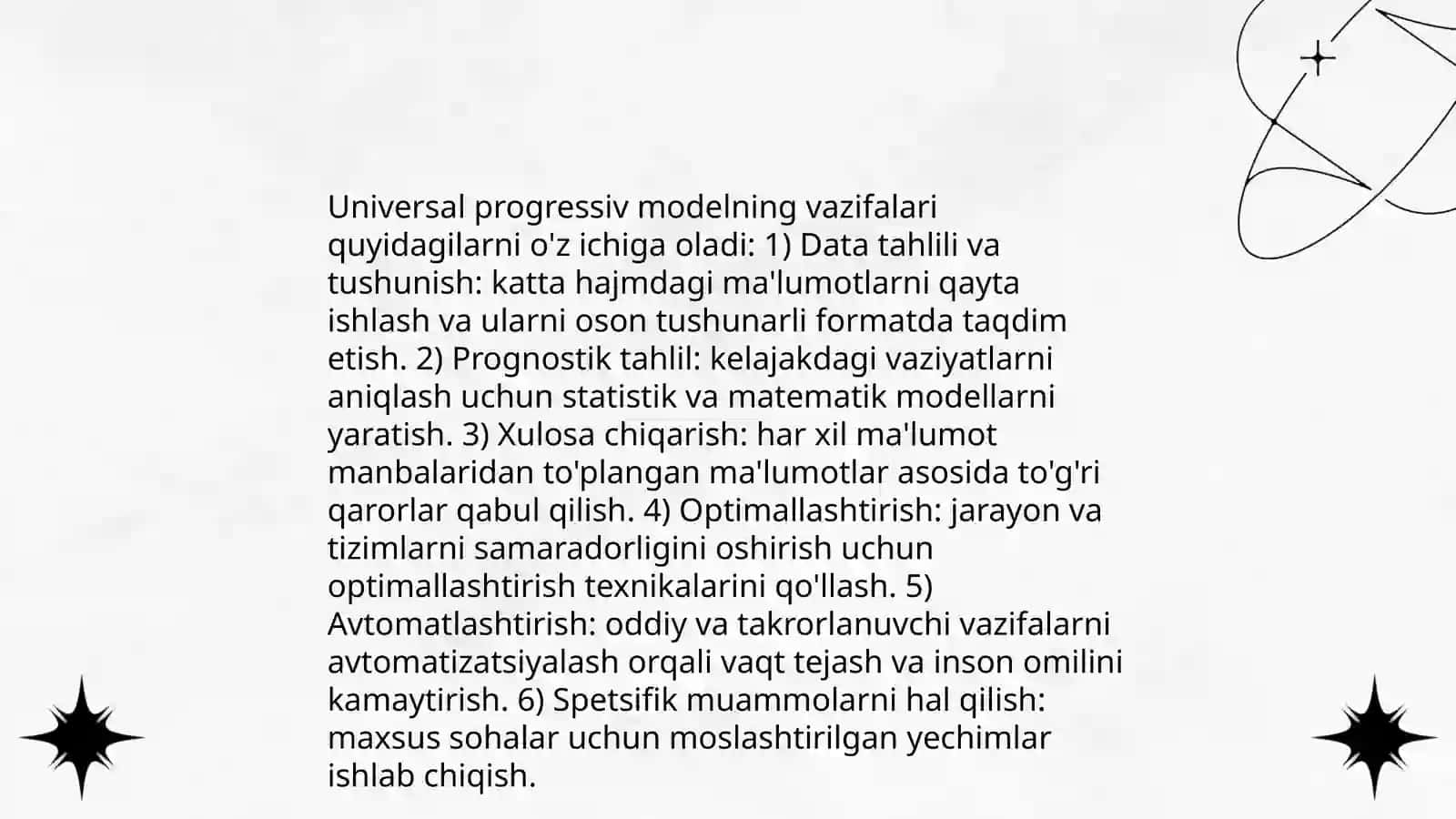 Universal progressiv model maqsadi va vazifasi. Patronaj hamshirasining ish rejasi 4