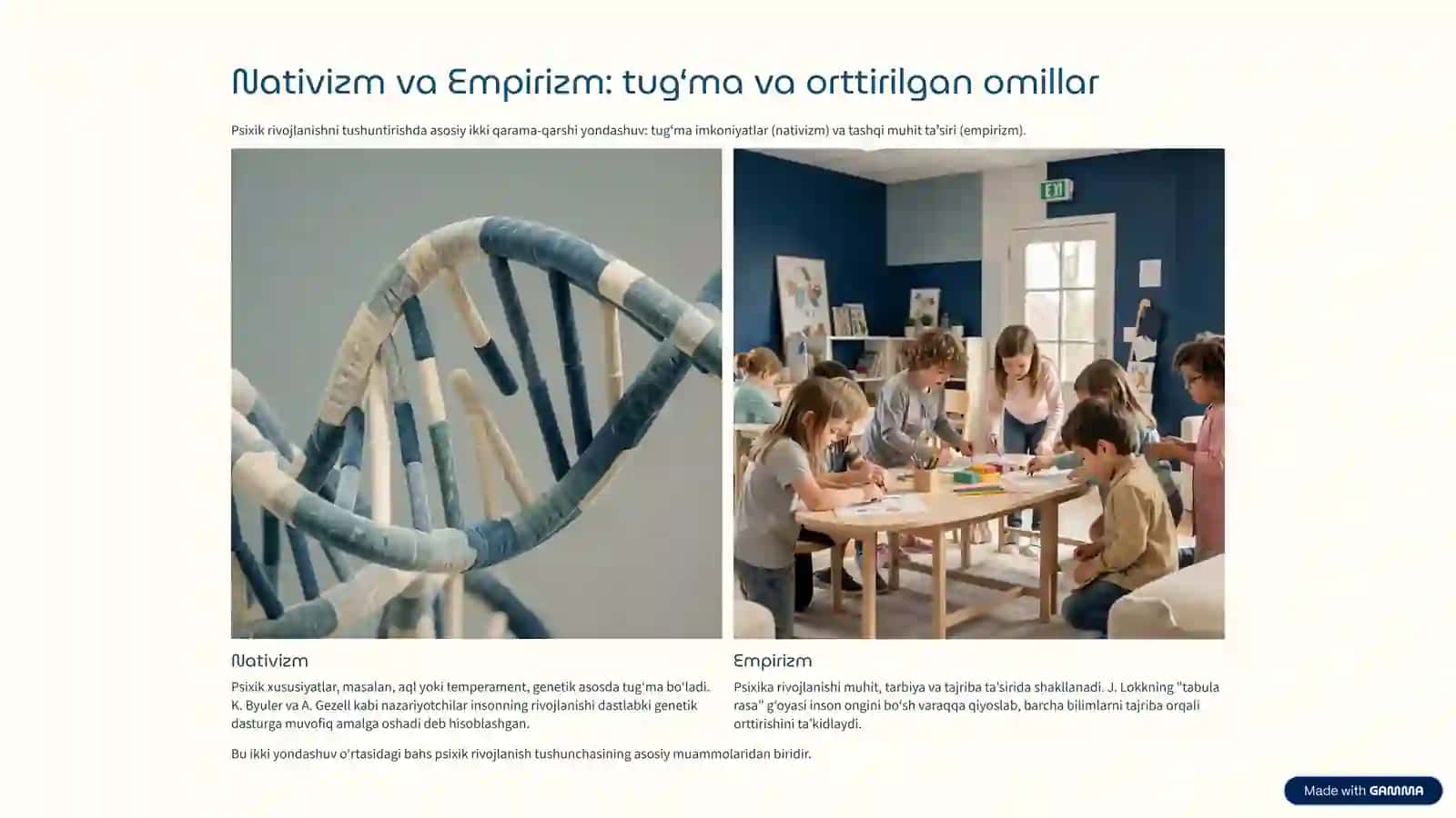 Inson psixik taraqqiyotini tushuntirishga asosiy nazariy yondashuvlar 4