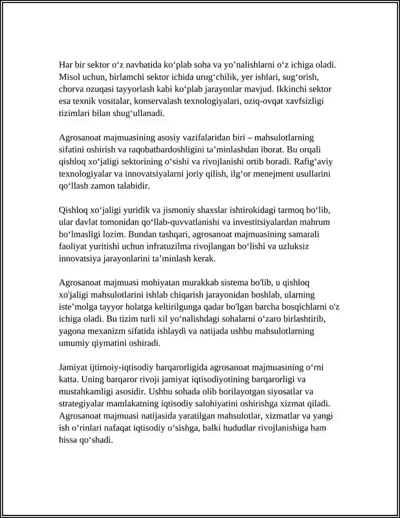 AGROSANOAT MAJMUASINING MOHIYATI, TARKIBI VA VAZIFALARI 4