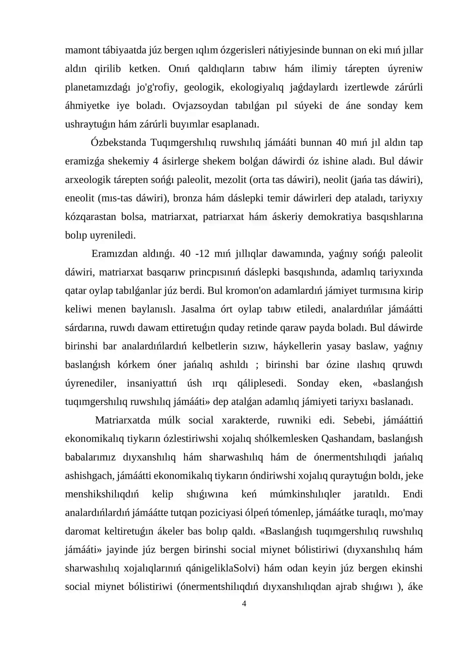 Ruw jámáátınıń daslepki basqishi 4