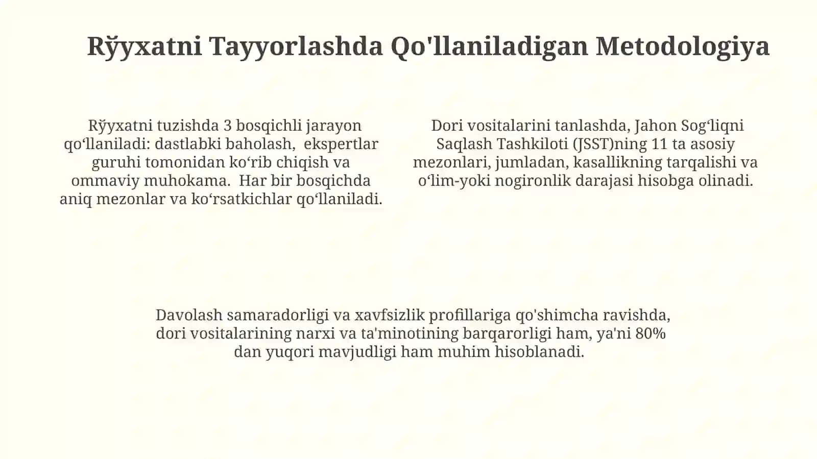 Asosiy dori vositalar ro‘yxatini shakllantirish,qabulqilish 4