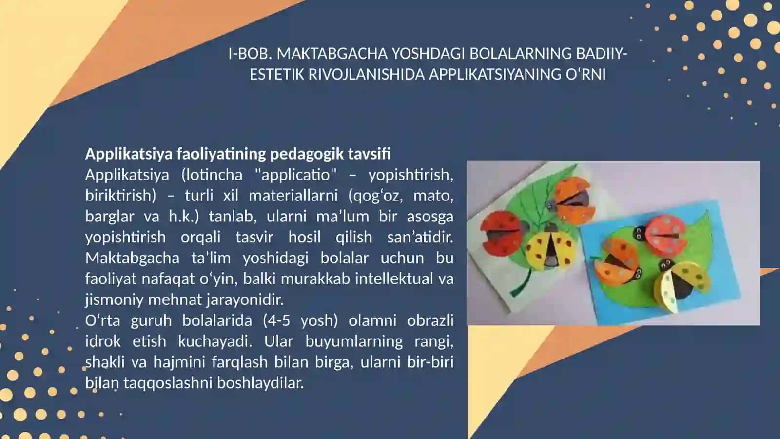 Applikatsiyada qirqishning har xil usullarini bajarish (o'rtaguruhlarda) 4