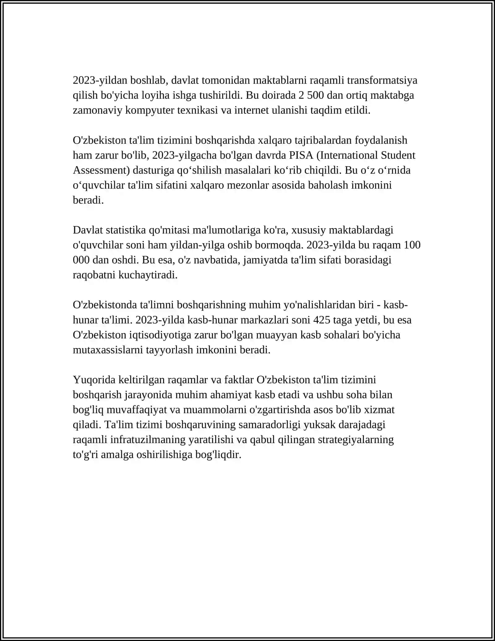 OʻZBEKISTON RESPUBLIKASI TA'LIM TOʻGʻRISIDAGI QONUNLAR 4