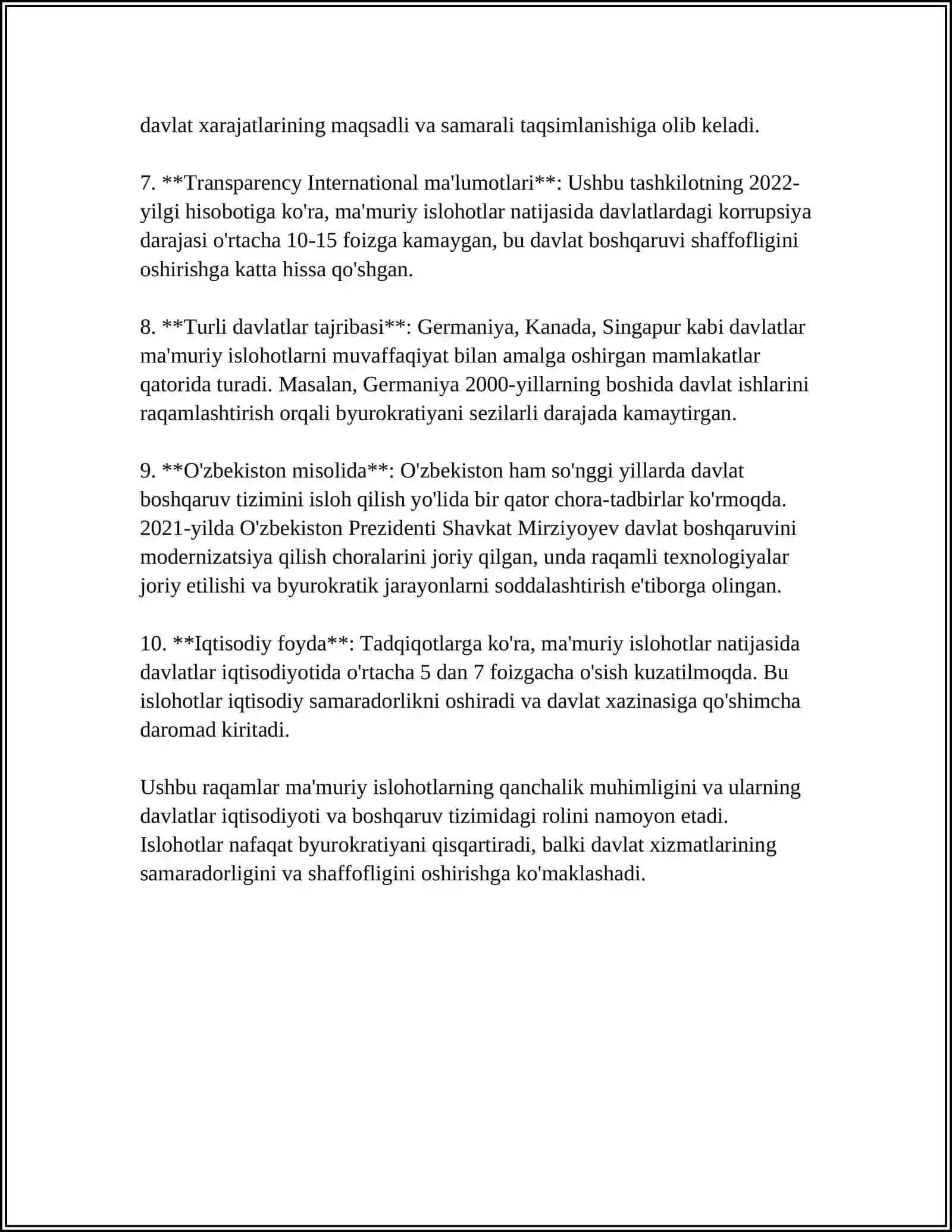 YANGI OʻZBEKISTONDA AMALGA OSHIRILAYOTGAN OʻZGARISHLAR 2024-2025-o'quv yili 4