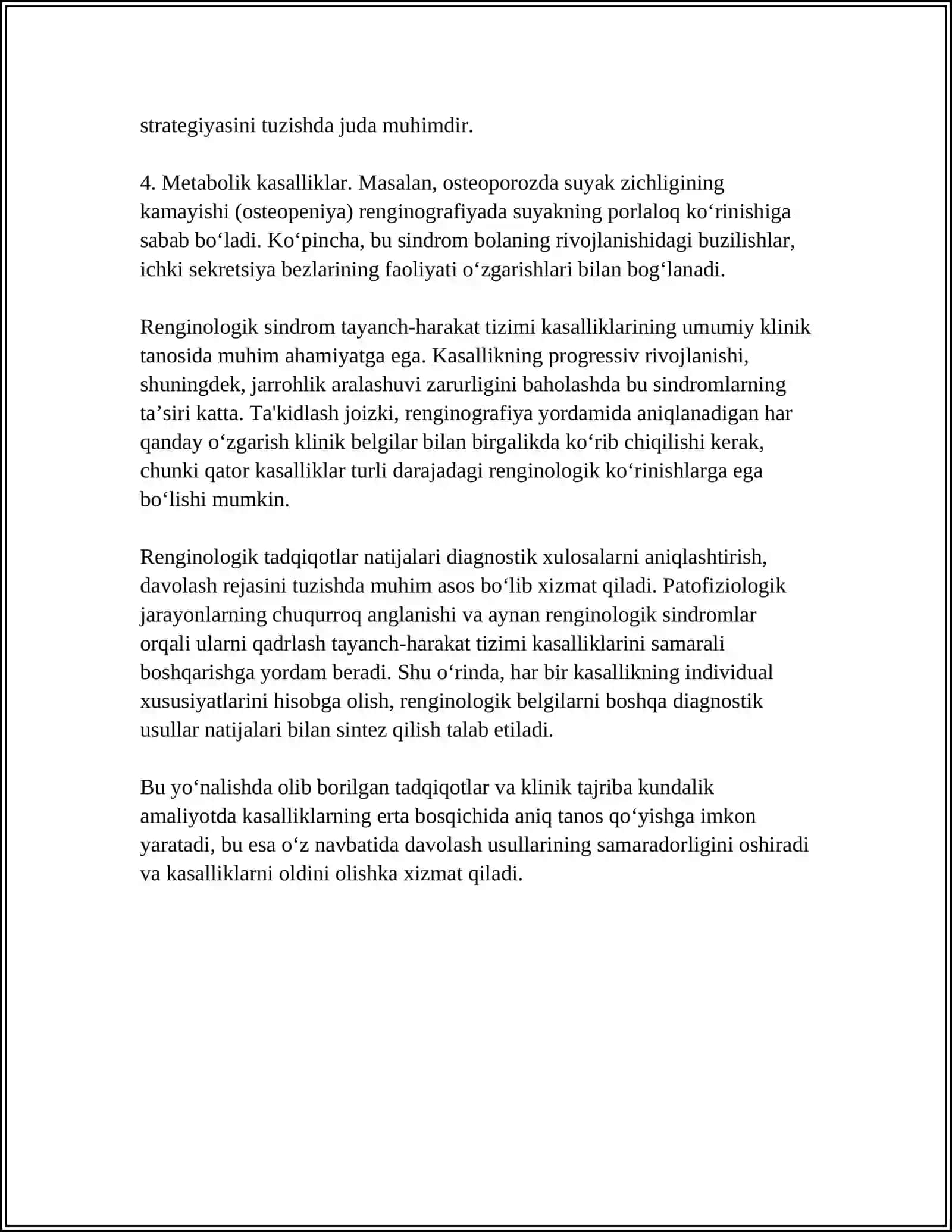 TAYANCH HARAKAT TIZIMI KASALLIKLARI RENGINOLOGIK SINDROMI 4