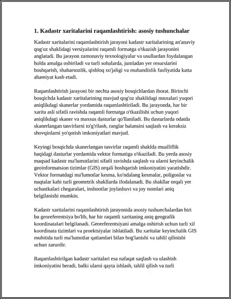 Kadastr Xaritalarining Raqamlashtirish 4