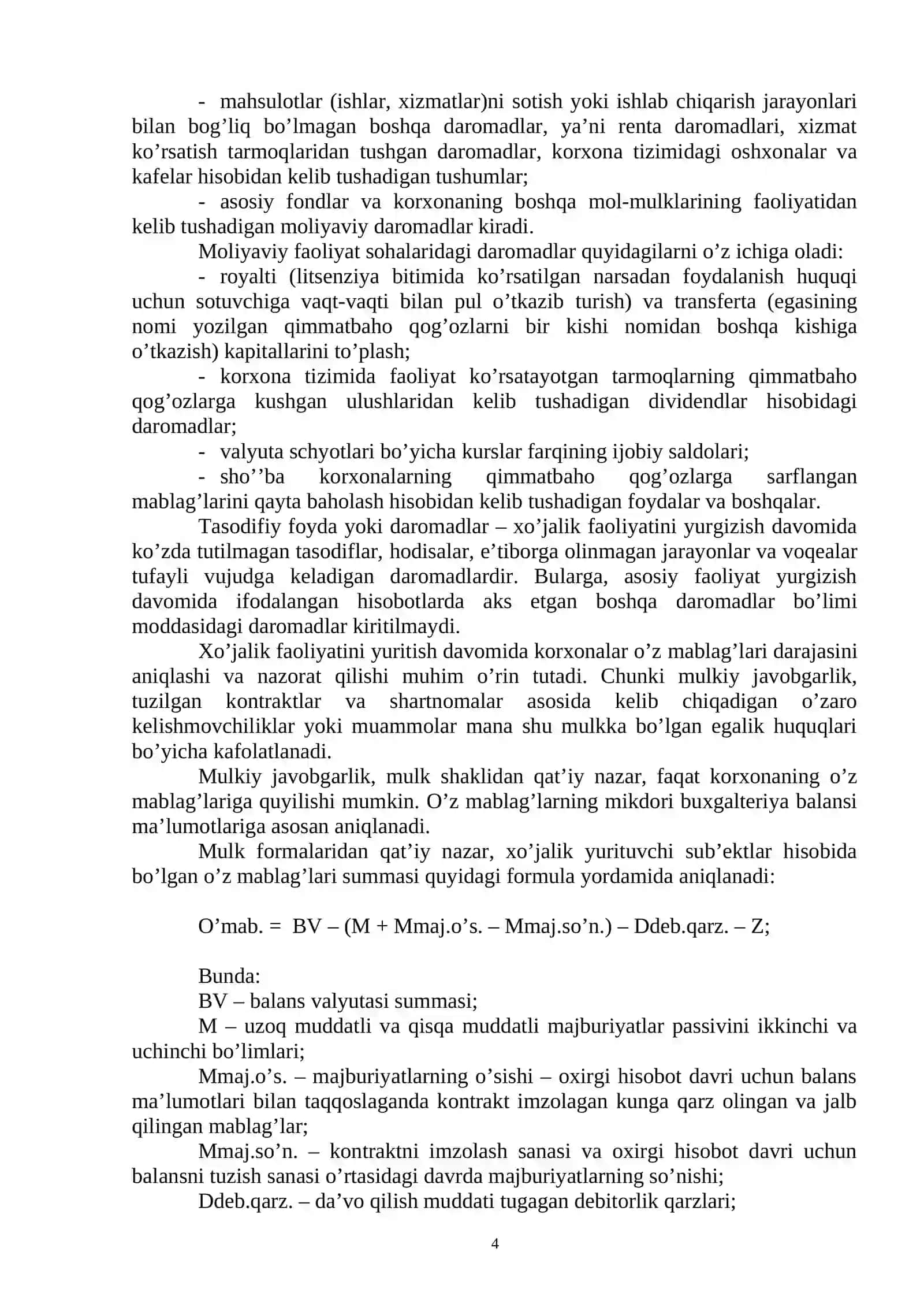 Kichik biznes va tadbirkorlikning moliyaviy faoliyati 4