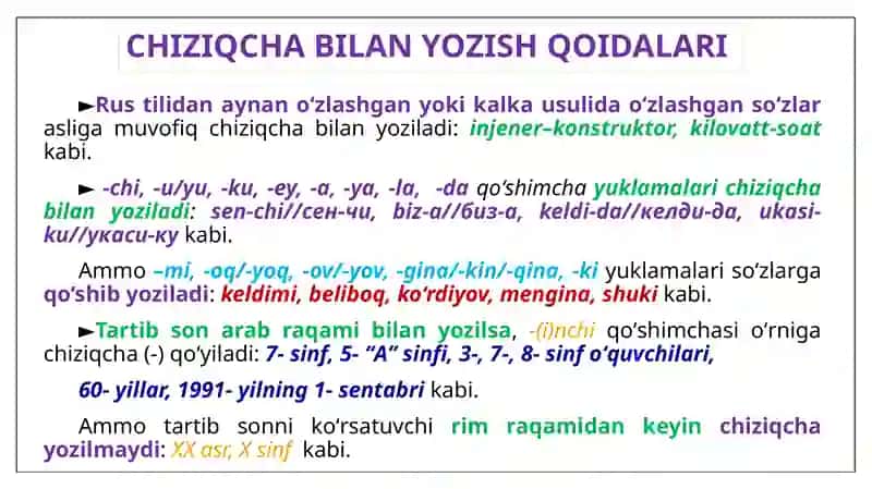 CHIZIQCHA BILAN YOZISHQOIDALARI 4