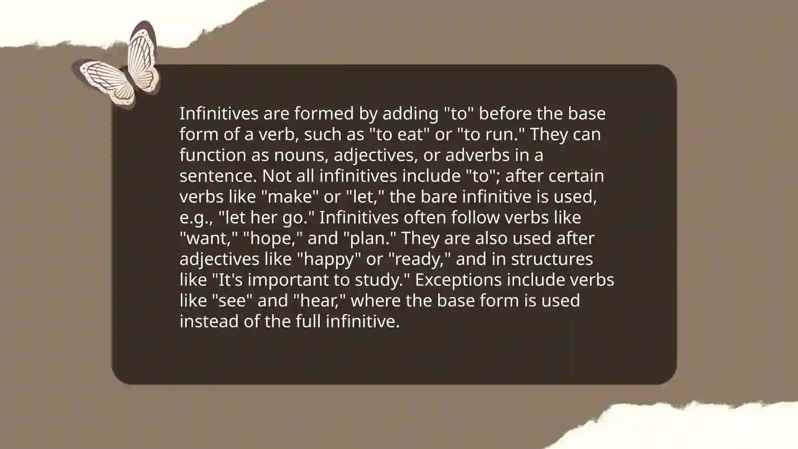 N8 None-finite forms of the verb(infinitive) 4