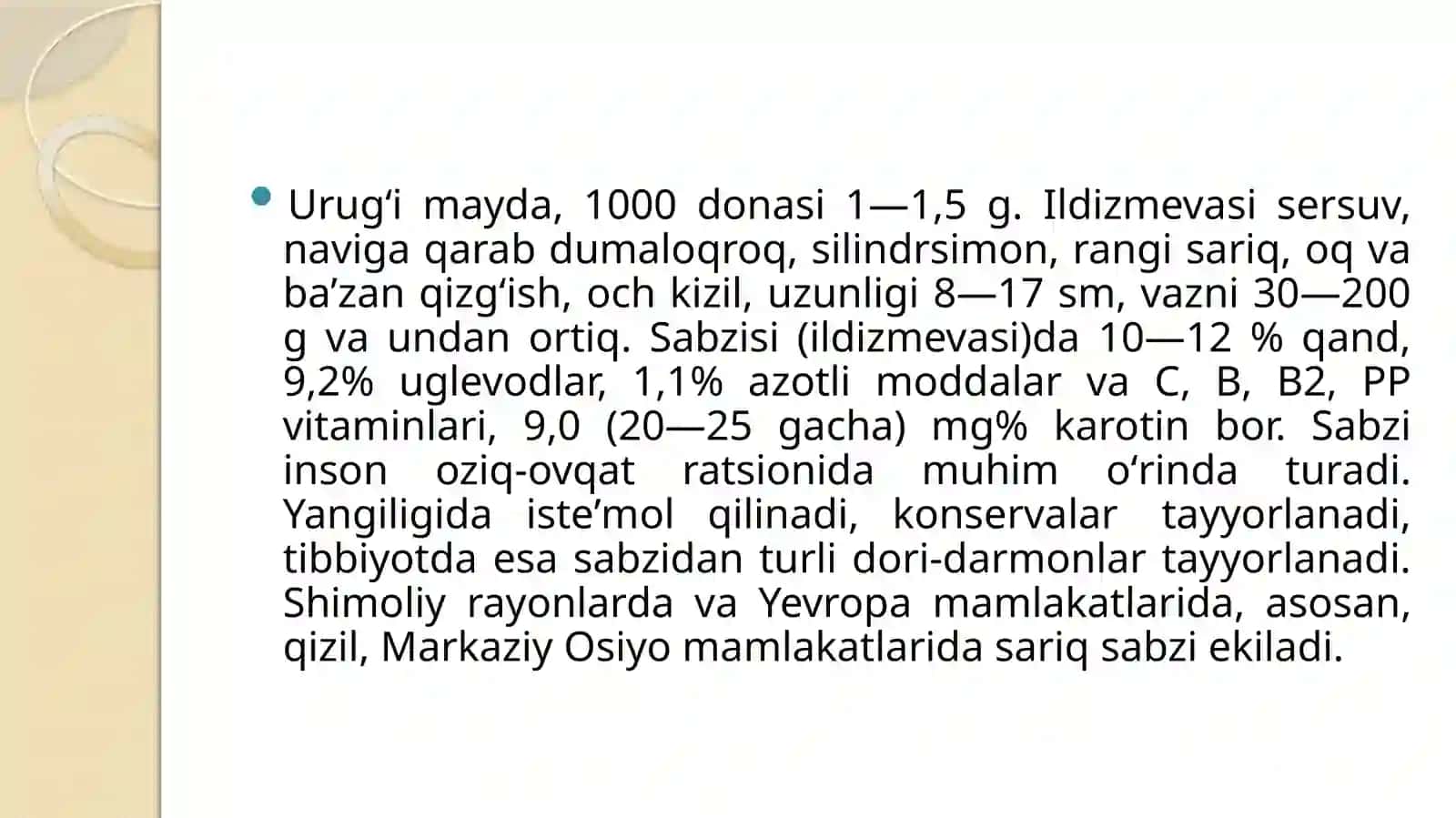 Xalq tabobatida sabzavotlarning shifobaxshlik xususiyatlari 4