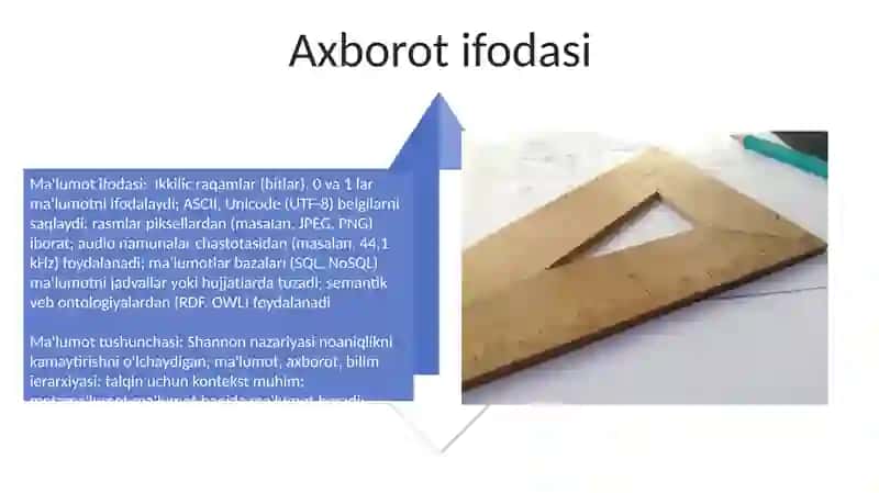 Axborot tushunchasi. Axborot oʻlchov birliklari 4