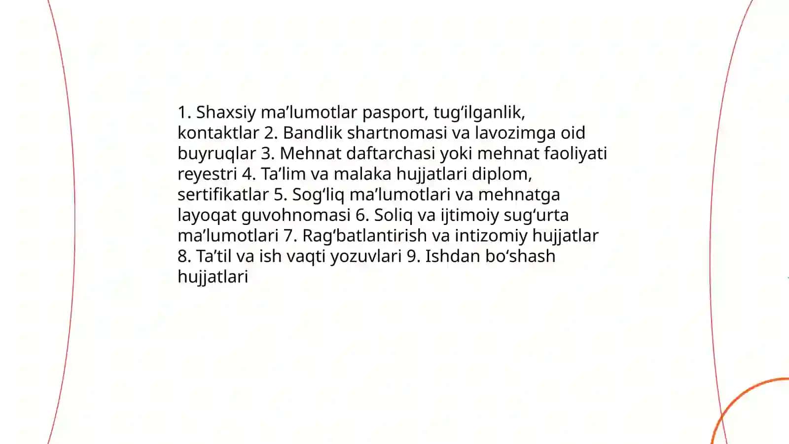 Shaxsiy ish qogʻozlari 4