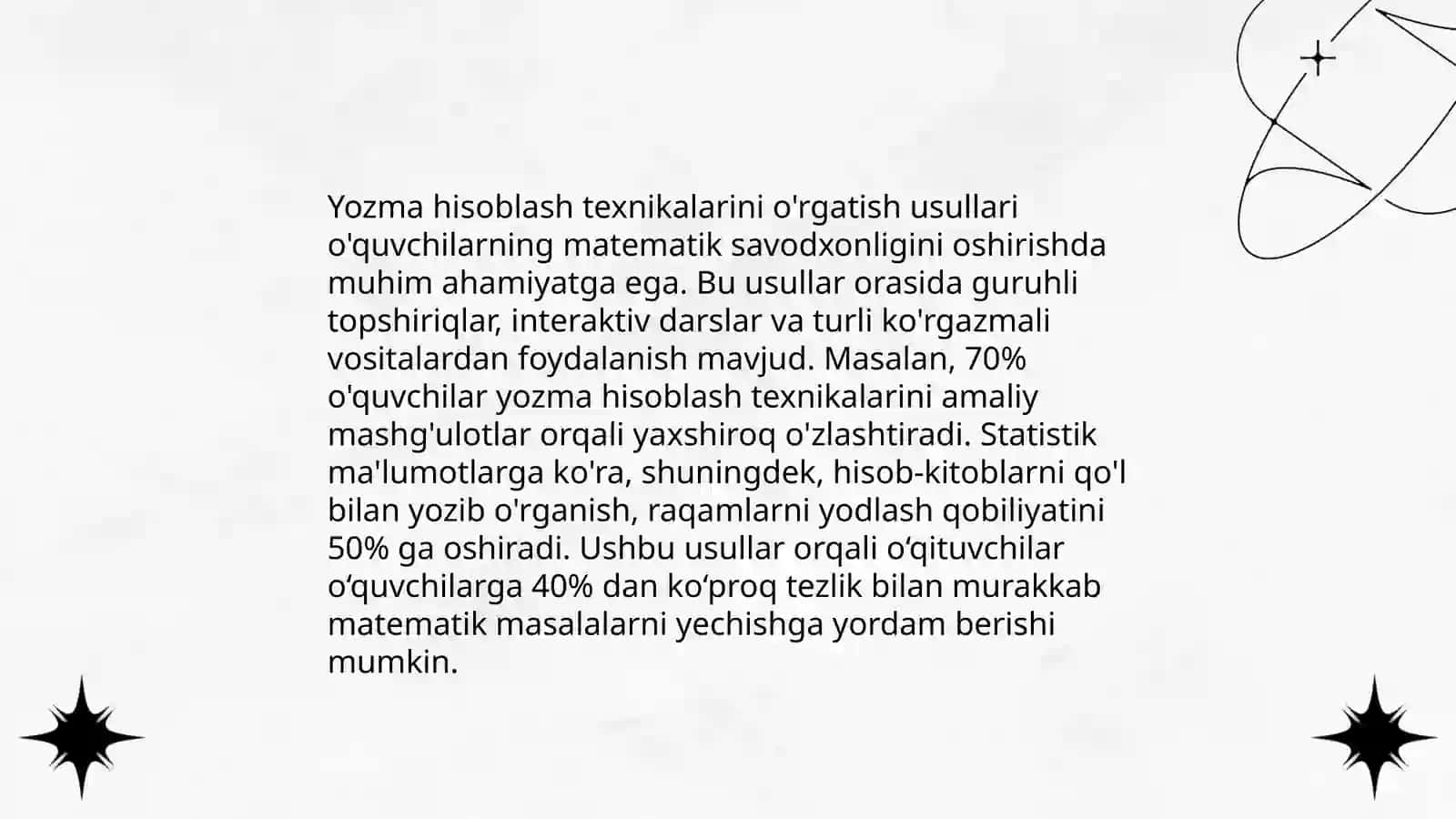 2-sinf oquvchilarida ogzaki va yozma hisoblashni shakllantirish metodlari 4