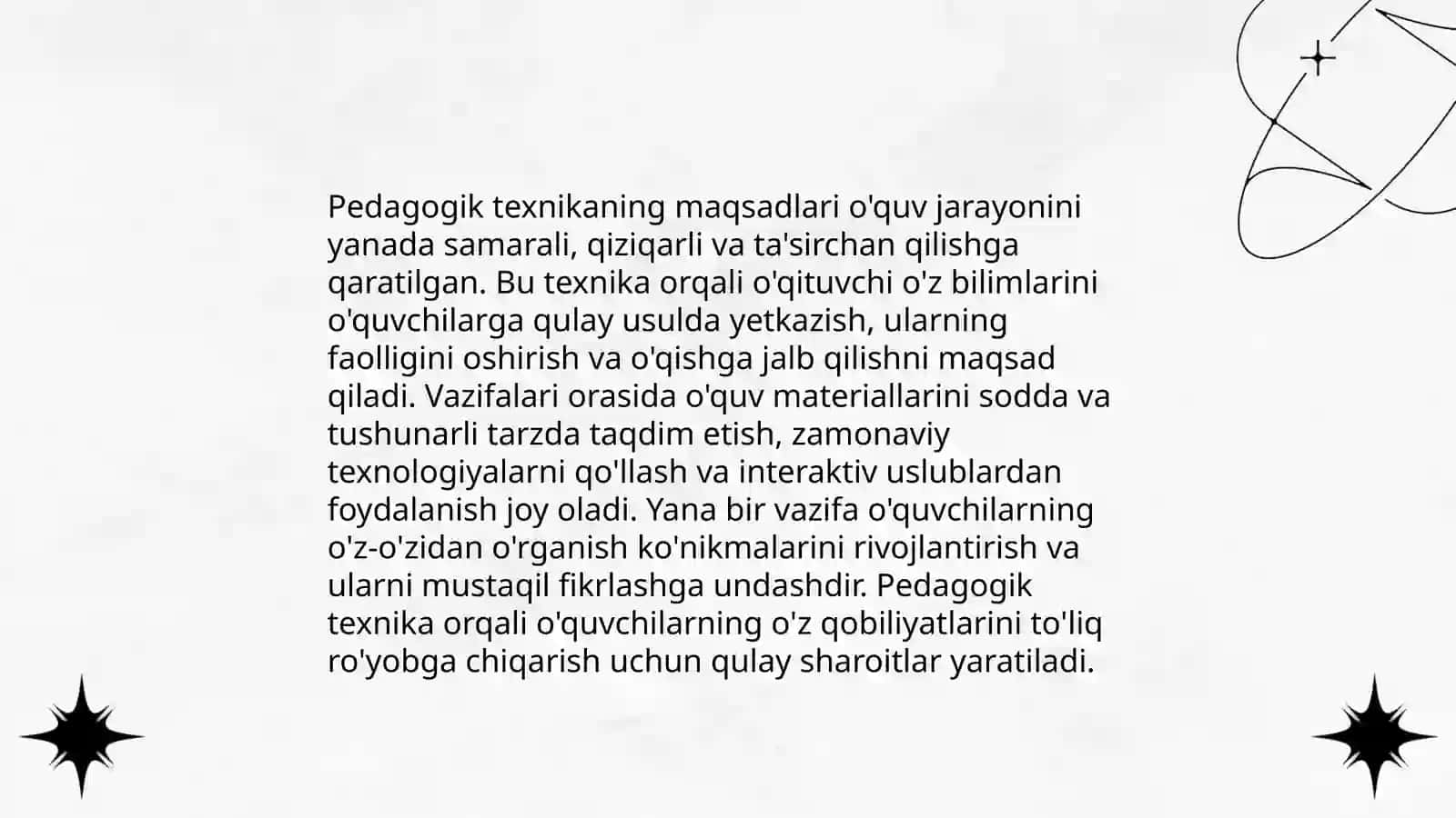 Pedagogik texnika va uni shakillantirish usullari 4