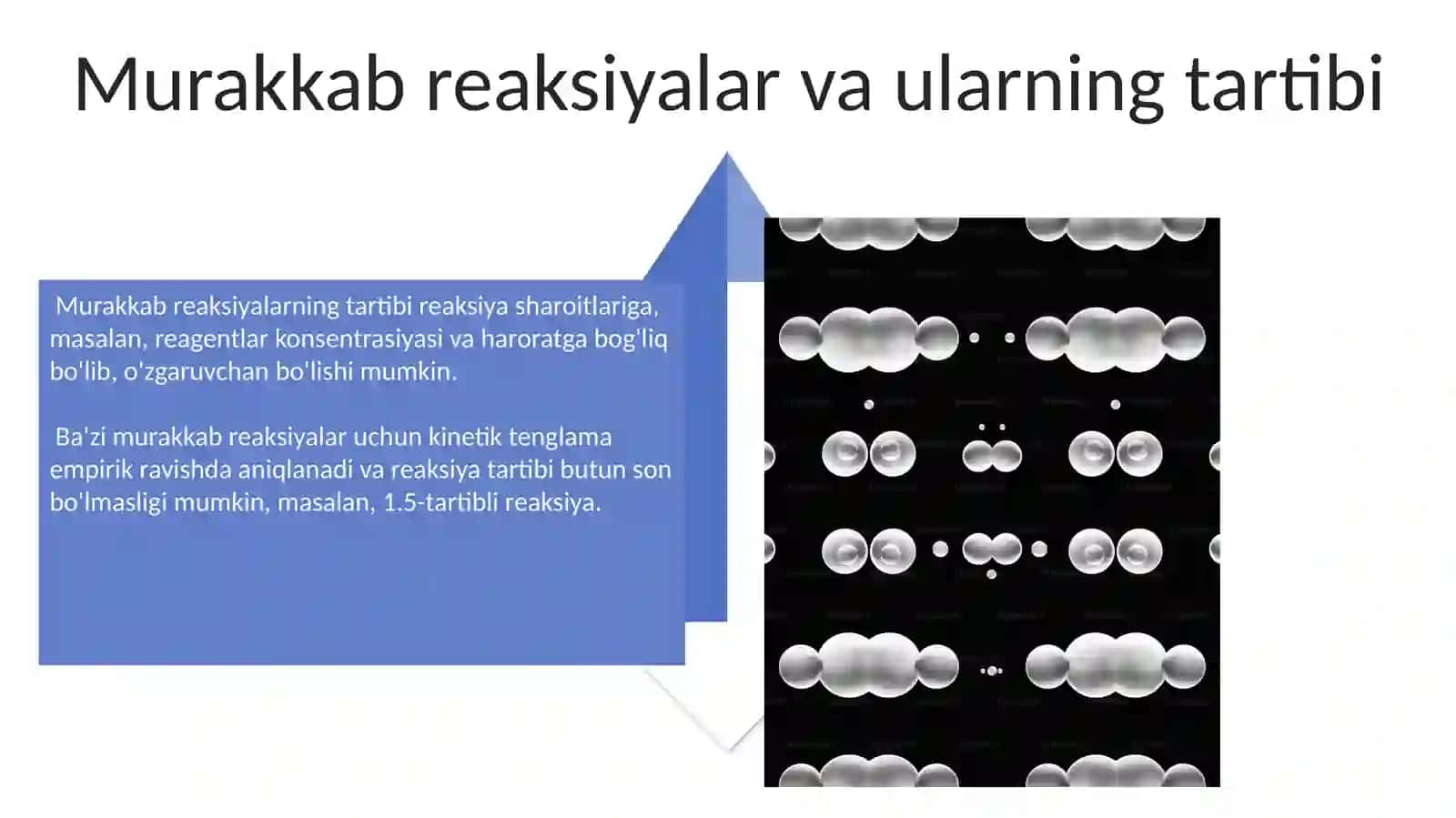 Reaksiyalarning tartibi va molekulyarligi 4
