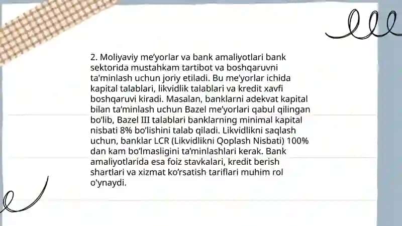 Markaziy bank siyosatlari va moliyaviy barqarorlik 4