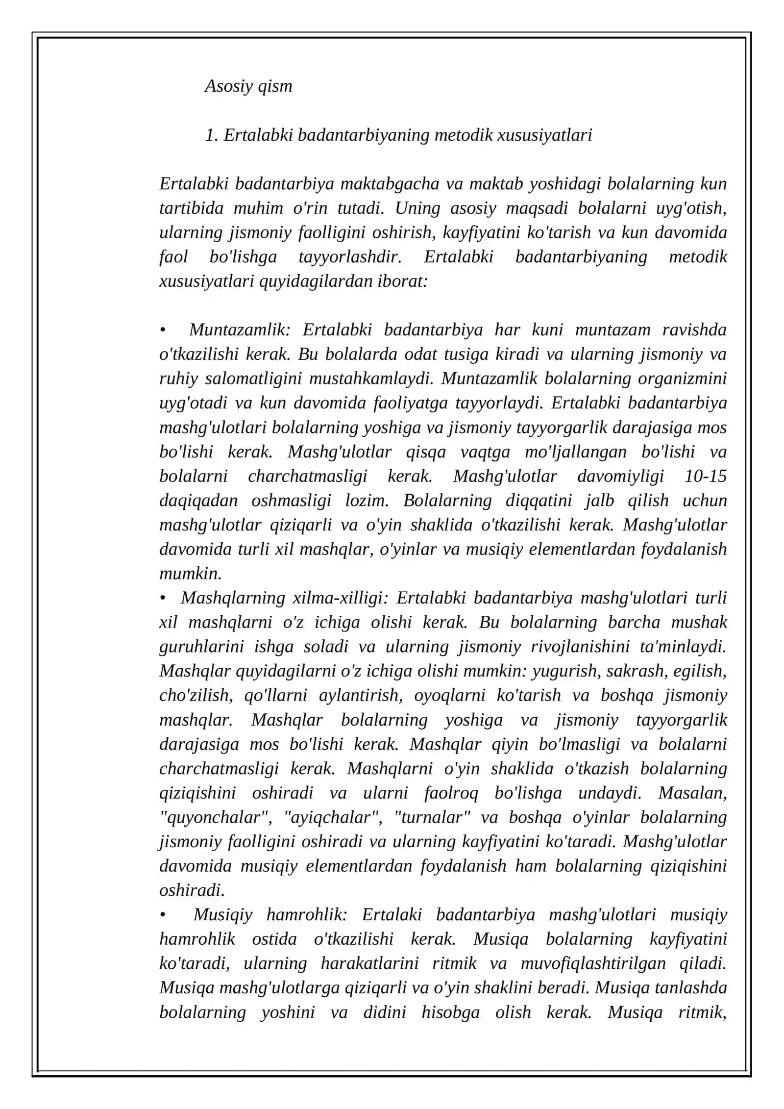 BOLALAR MUSIQIY TA’LIMI METODIKASI 4