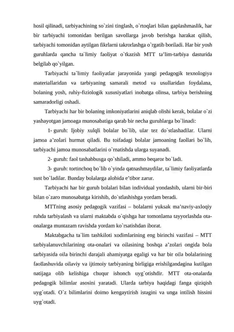 Maktabgacha ta’lim muassasasi, oila va maktab hamkorligi. 4