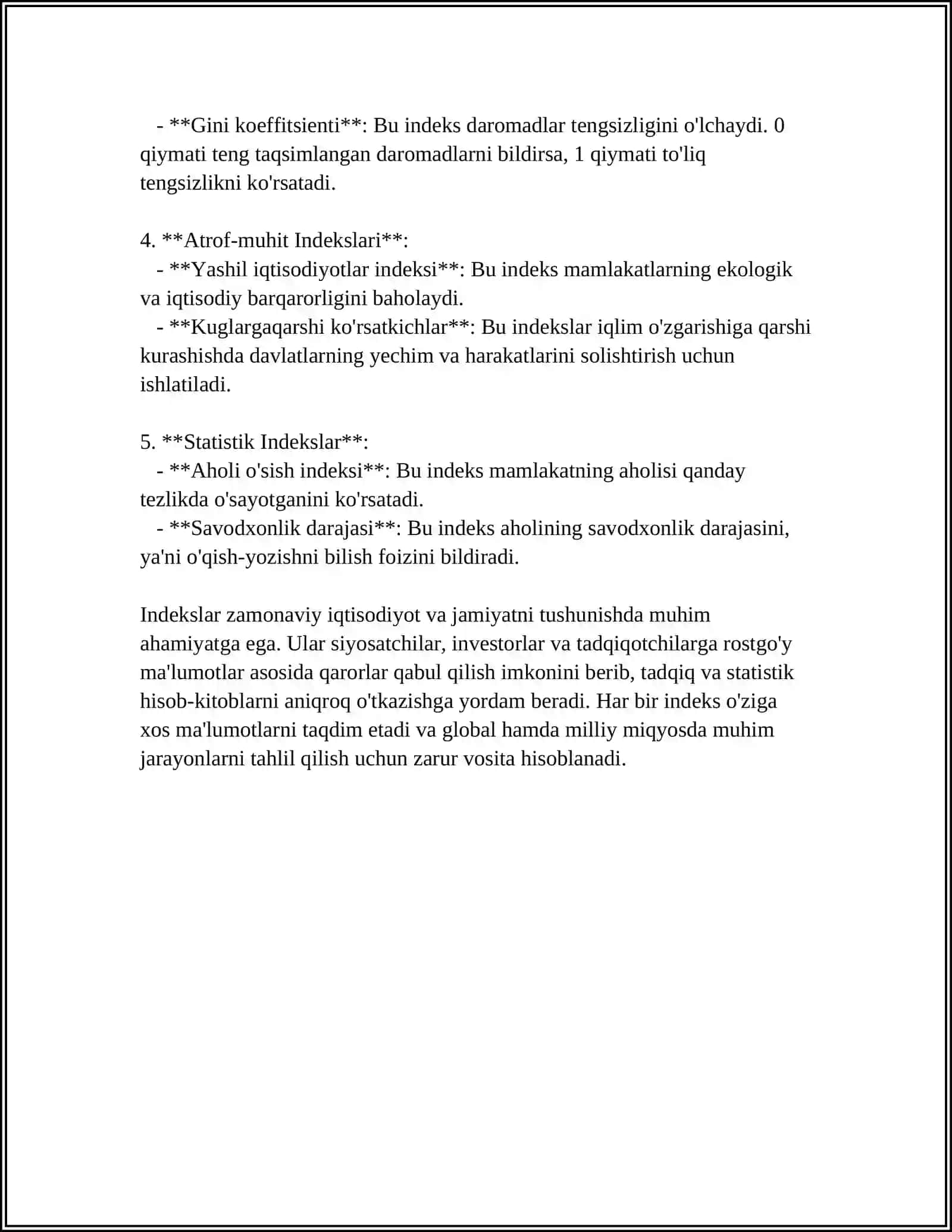 MURAKKAB SO‘ROVLAR YARATISH. SQL TILIDA INDEX YARATISH 4