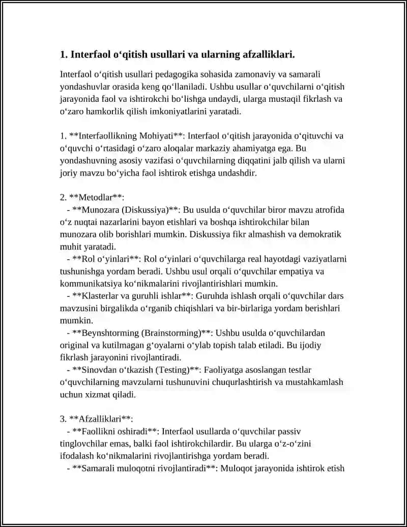 SINFDAN TASHQARI O'QISH DARSLARIDA NUTQIY KO'NIKMALARNI TIZIMLI RIVOJLANTIRISHDA INTERFAOL USULLARDAN FOYDALANISH 4