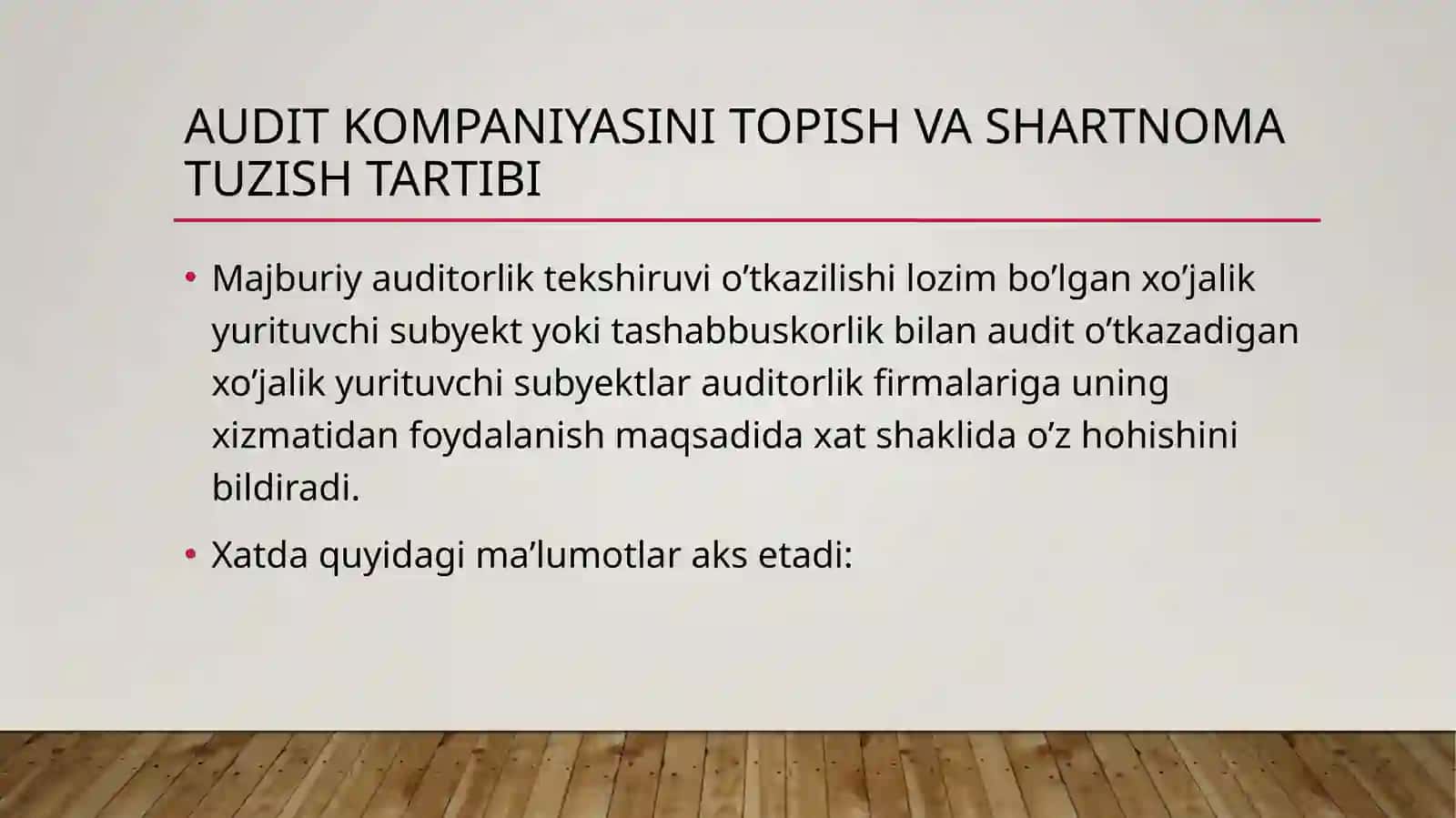 Audit xalqaro standartlari asosida auditni tashkil qilish 4