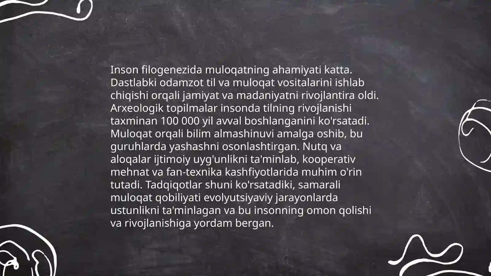 Muloqatning inson filogenitik va ontogenitik rivojlanishidagi axmayati 4
