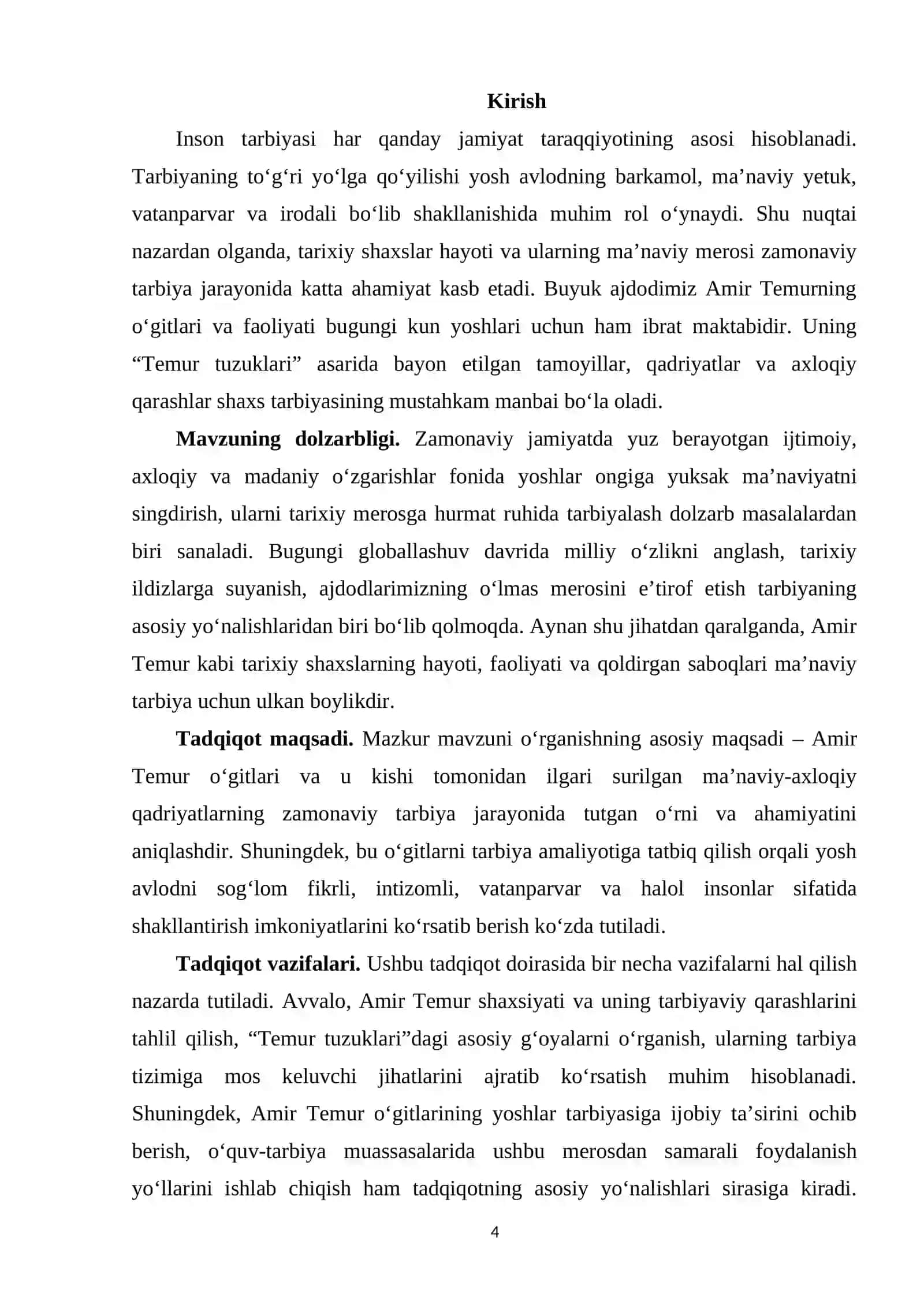 Shaxs tarbiyasida amir temur o‘gitlaridan foydalanish 4