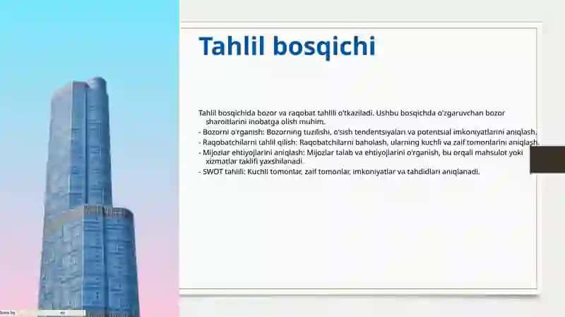 Farmatsevtika korxonalari faoliyatining Biznes-rejasini tuzish 4