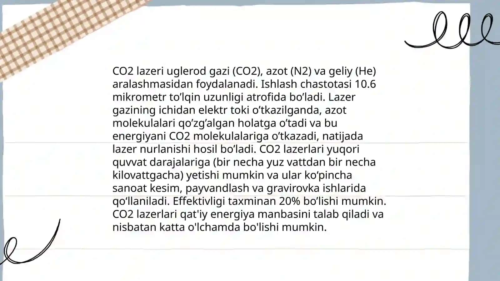 Gaz lazerlari(Argon,CO2 va boshqalar) 4