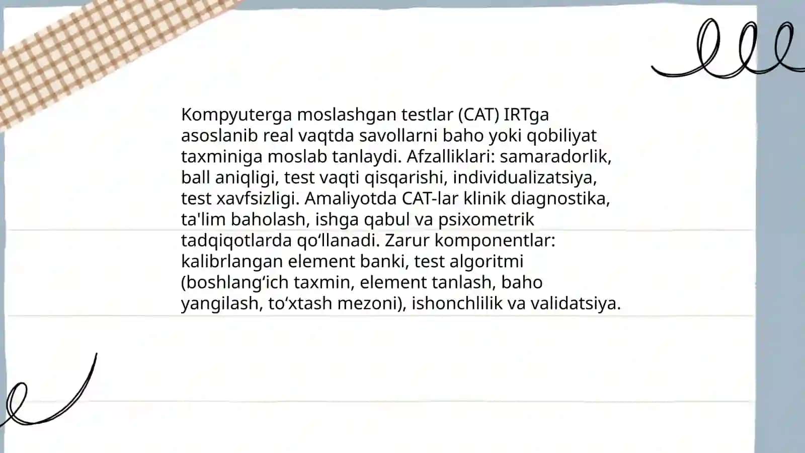 Psixologik testlashtirishning zamonaviy holatlari 4