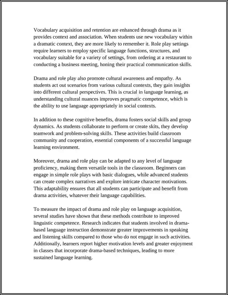 MUSTAQIL ISH: USING DRAMA AND ROLE PLAY IN THE EFL CLASSROOM 4