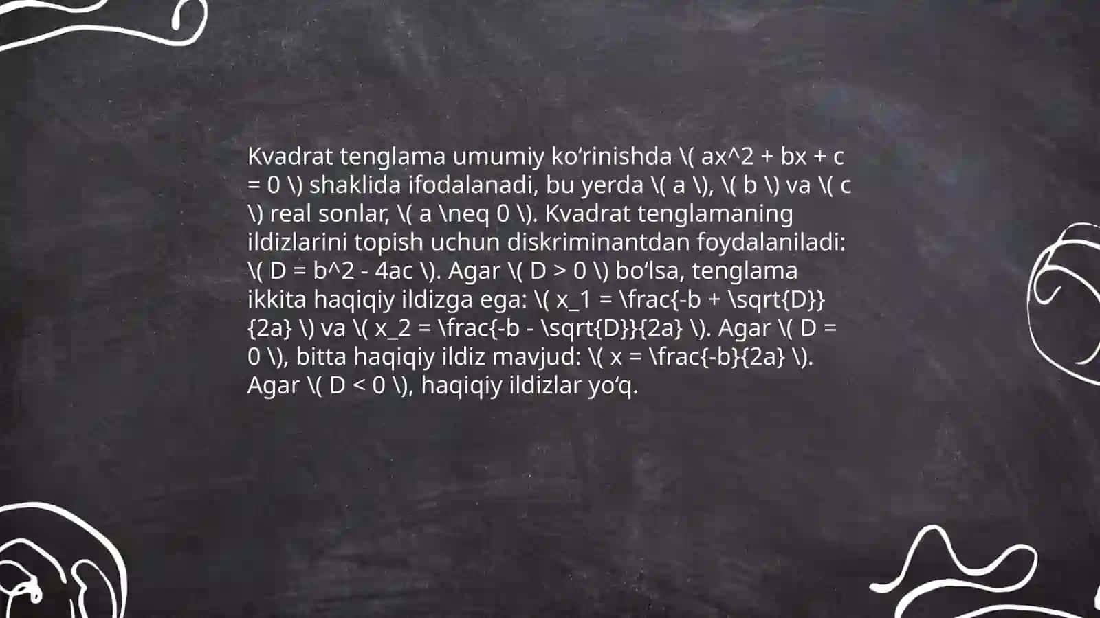 Kvadrat Tenglama Asoslari 4