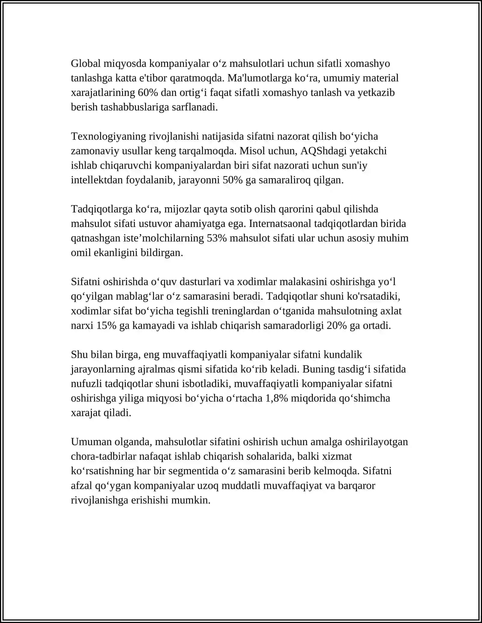 KORXONA FOYDASINI MAKSIMILLASHTIRISH YO'LLARI 4