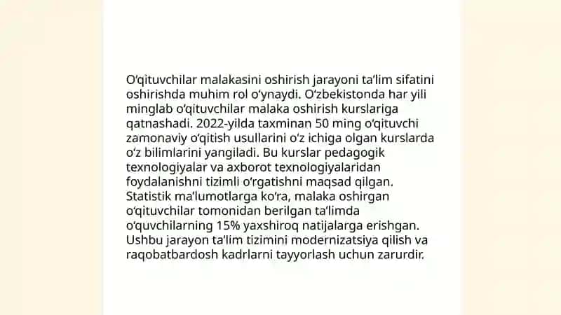 Ta'lim sifatini oshirish uchun yangi dasturlar 4