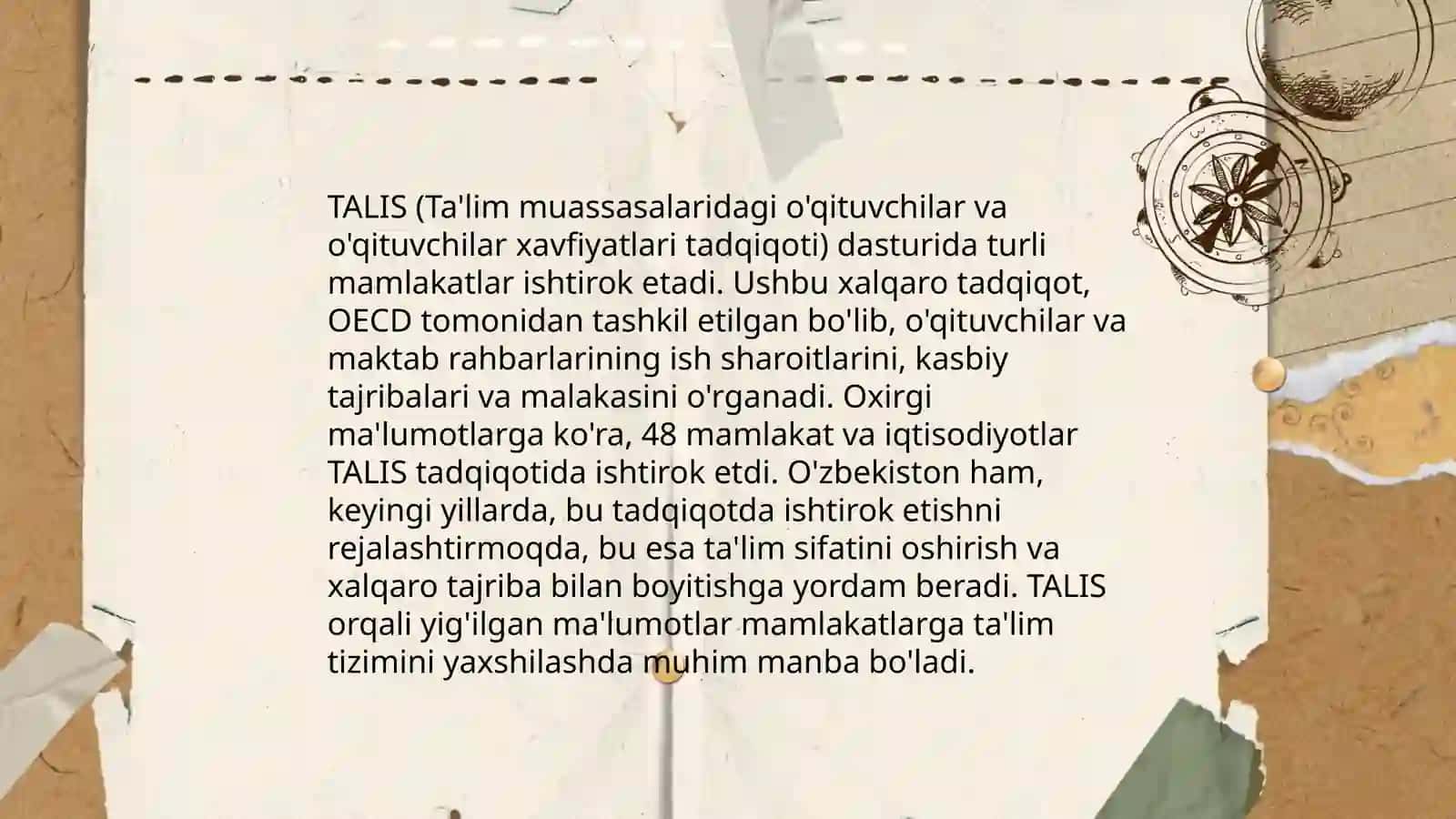 TALIS xalqaro baholash taqdiqoti 4