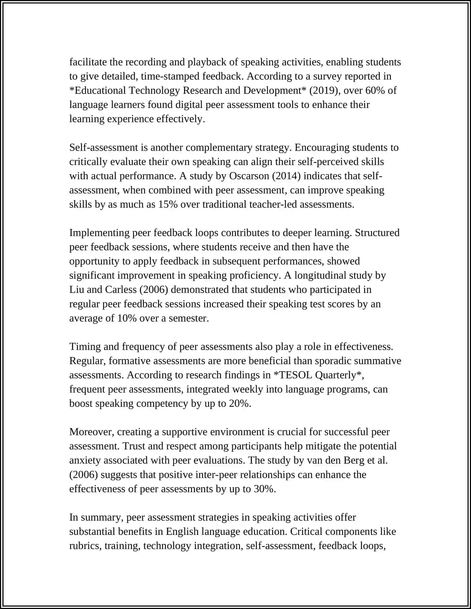 Referat: FORMATIVE ASSESSMENT STRATEGIES IN ENGLISH LANGUAGE TEACHING 4