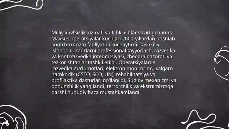 O'zbekistonning terrorizm va diniy ekstremizmga qarshi kurash tajribasi 4
