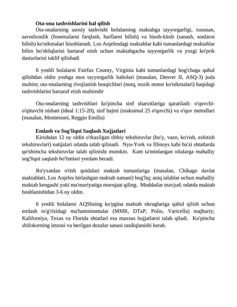 6 yoshli bolalarni maktabga qabul qilish bo’yicha yo’riqnoma 4