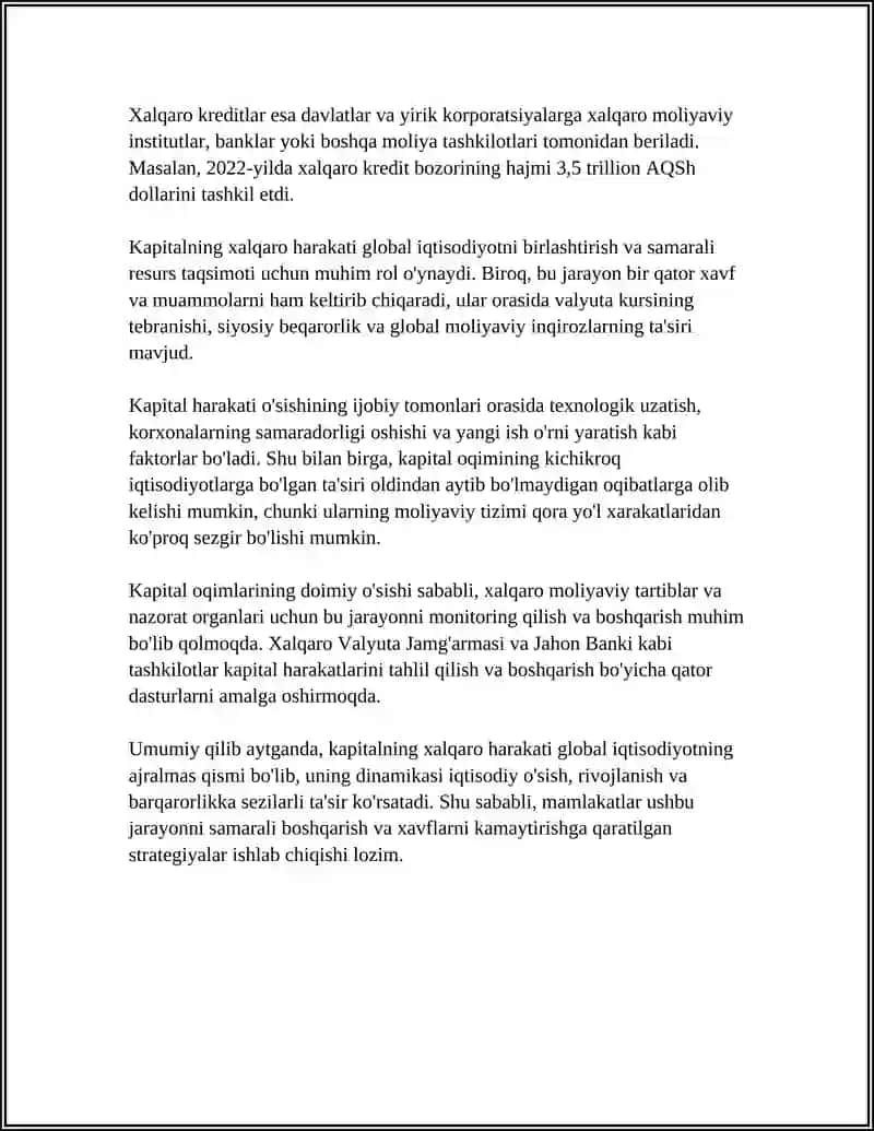 Kapitalning xalqaro harakati va uning shakllari 4