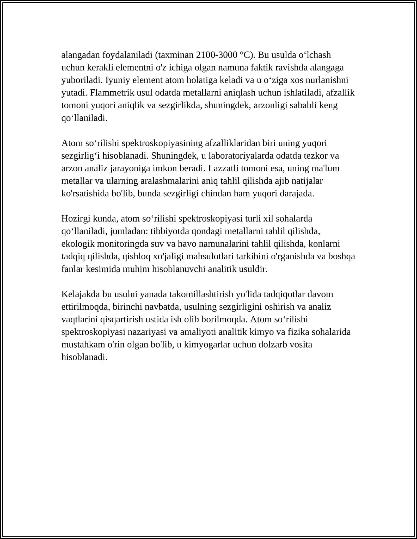 OZIQ OVQAT MAHSULOTLARINI TAHLIL QILISH 4