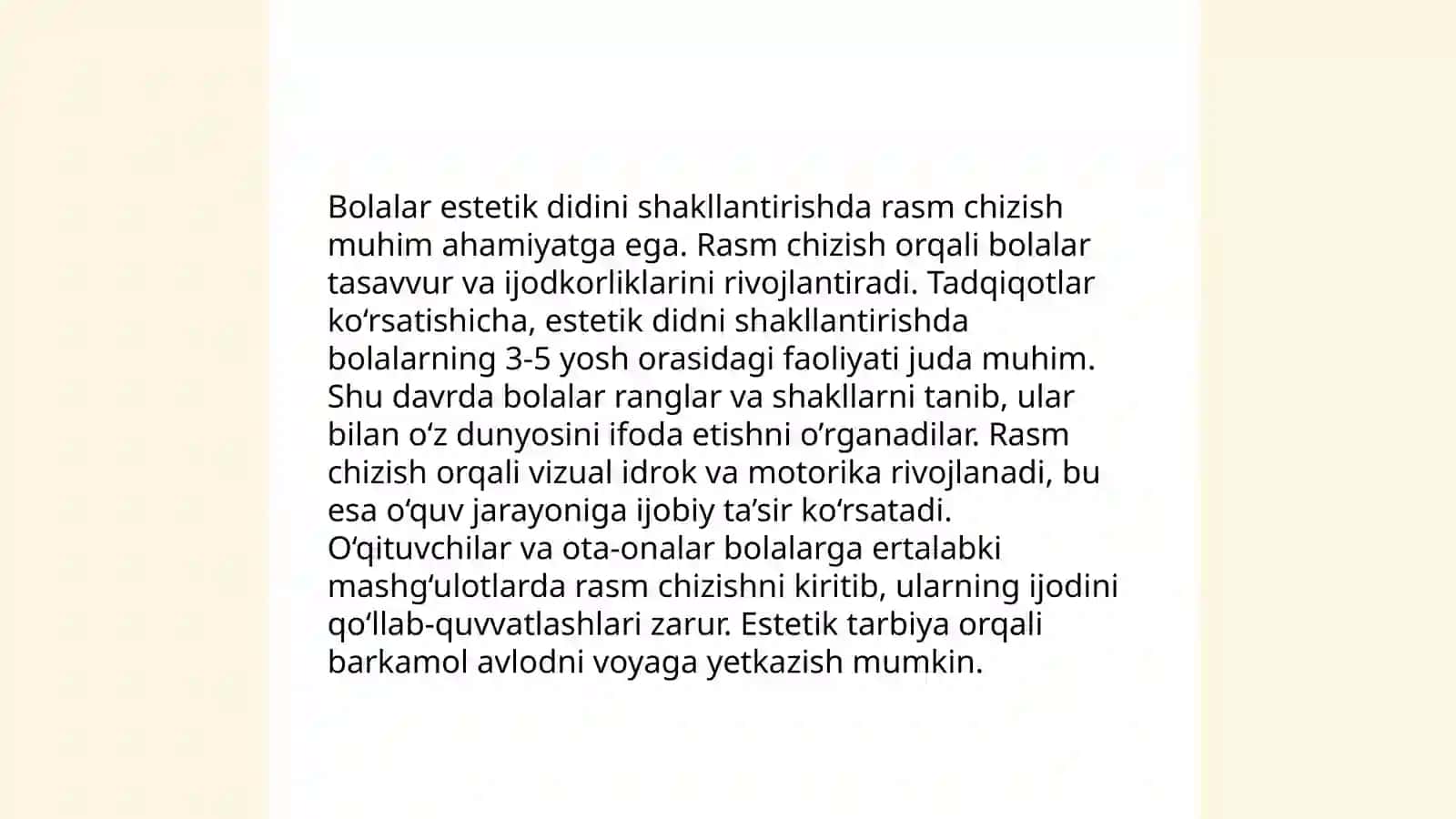 Tasviriy faoliyatning bolalar nafosat tarbiyasiga taʼsiri 4