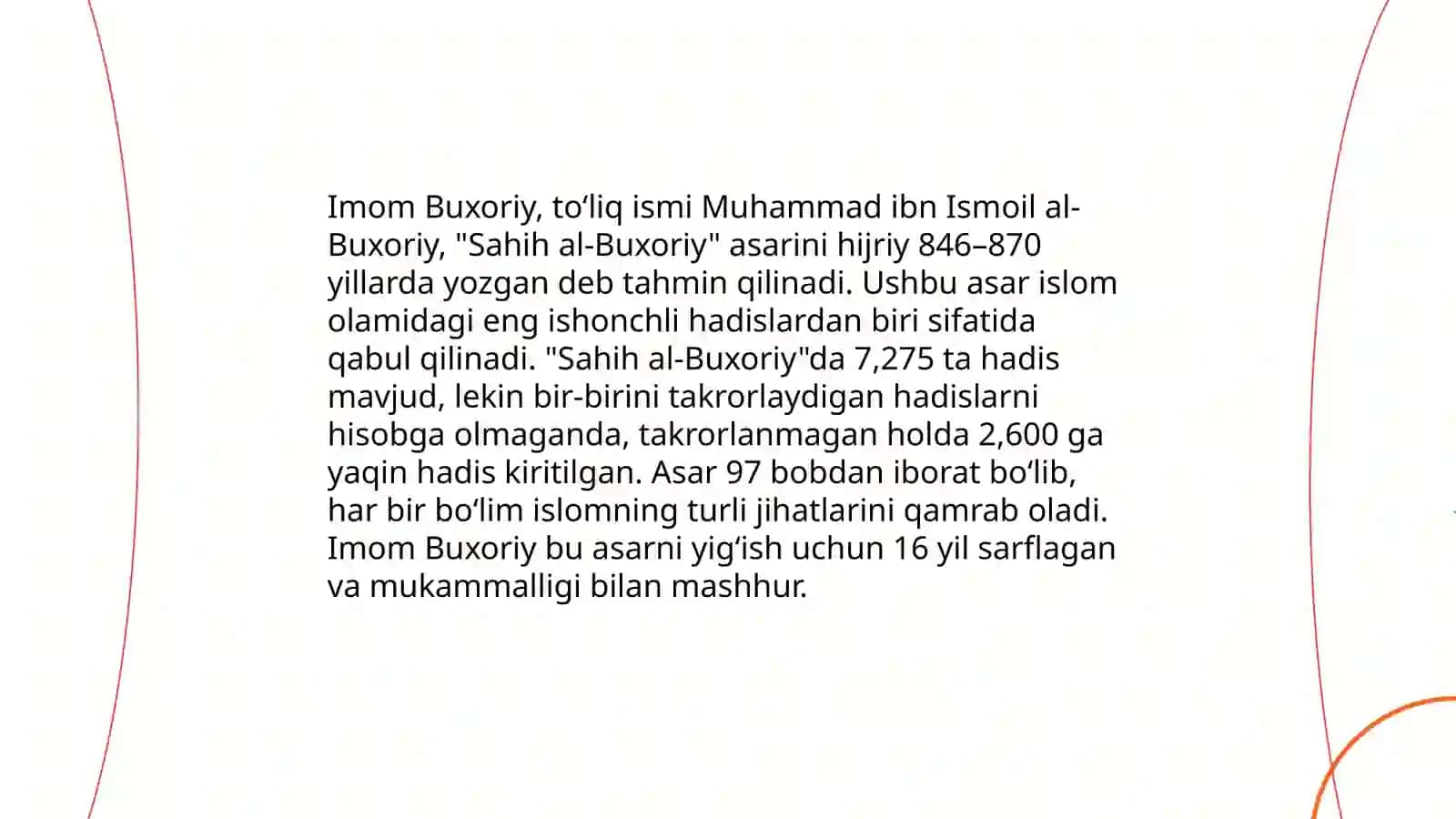 Imom Buxoriy va Imom Termiziyning hadis ilmiga qoʻshgan hissalari qiyosiy tahlili 4