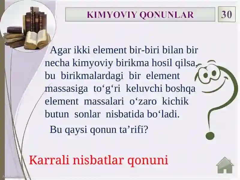 KIMYOVIY QONUNLAR 4